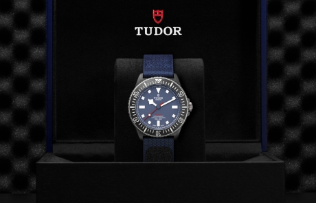 TUDOR PELAGOS FXD nestled in its presentation box, symbolizing the watch's premium status.