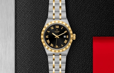 TUDOR TUDOR ROYAL displayed in a flat lay view emphasizing its design and craftsmanship.
