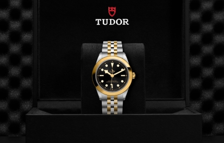 TUDOR BLACK BAY 31/36/39/41 nestled in its presentation box, symbolizing the watch's premium status.