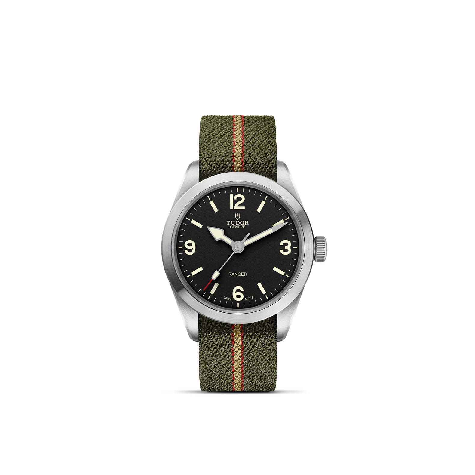 TUDOR RANGER standing upright, highlighting its classic design against a white background.