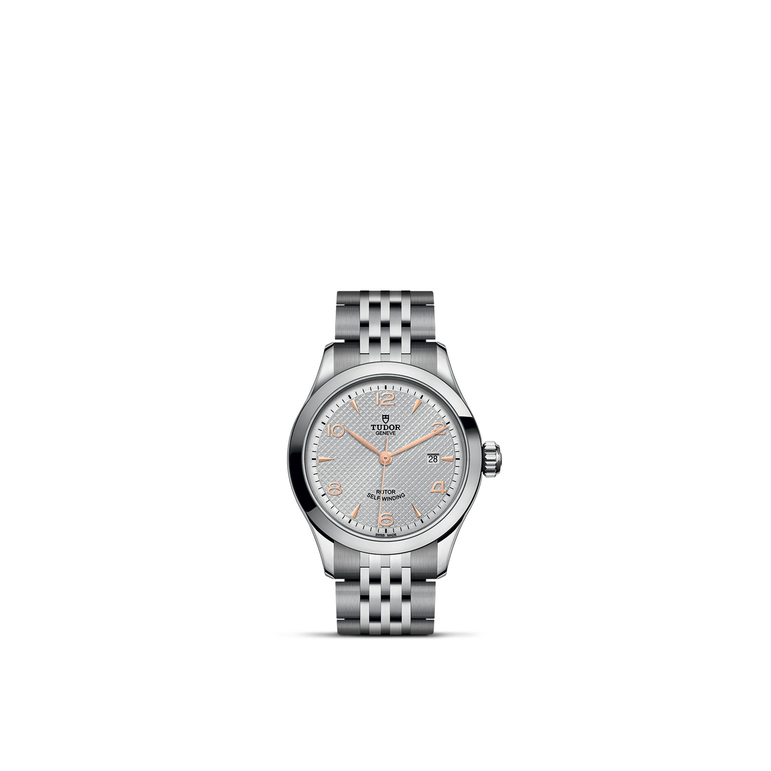 TUDOR 1926 standing upright, highlighting its classic design against a white background.