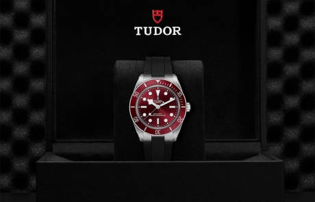 TUDOR BLACK BAY 58 nestled in its presentation box, symbolizing the watch's premium status.